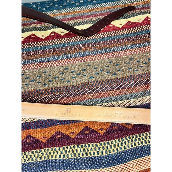 Trafalgar 1101TF71-602 Men's Burgundy Hand Polished Cortina Leather Belt 42 - Picture 7 of 7